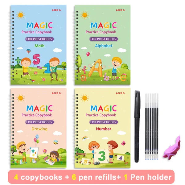 EduGlow™ Magic Practice Copybook Set | مجموعة دفاتر ممارسة السحر