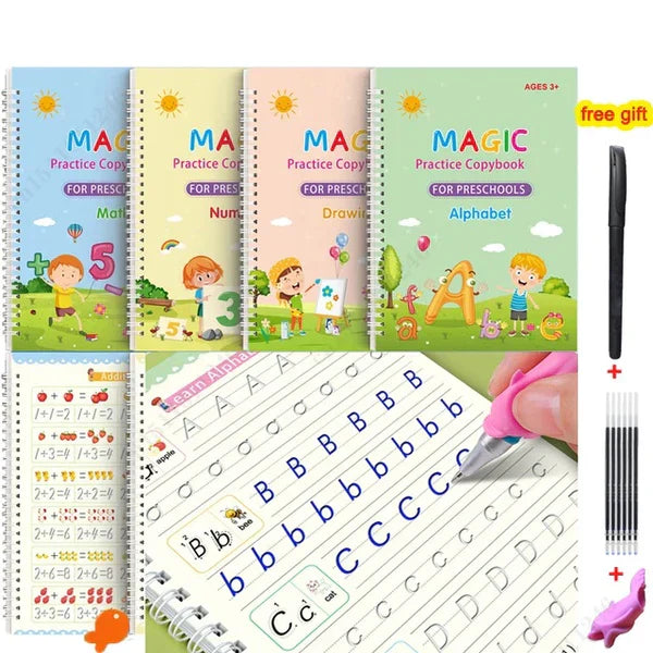 EduGlow™ Magic Practice Copybook Set | مجموعة دفاتر ممارسة السحر