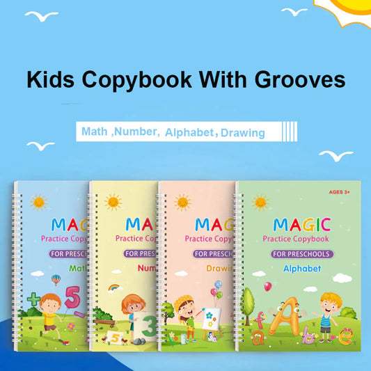 EduGlow™ Magic Practice Copybook Set | مجموعة دفاتر ممارسة السحر