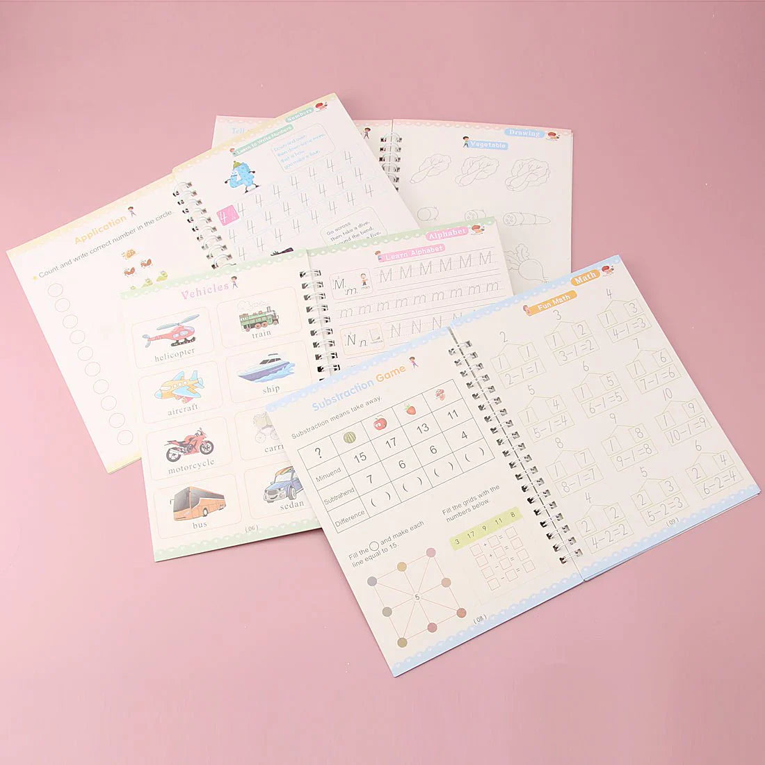 EduGlow™ Magic Practice Copybook Set | مجموعة دفاتر ممارسة السحر